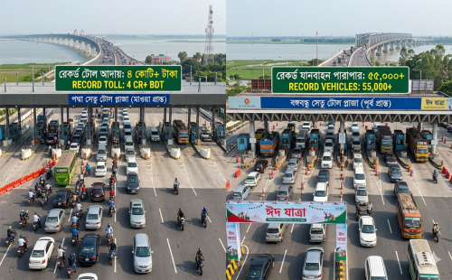 পদ্মা ও যমুনা সেতুতে রেকর্ড: ঈদযাত্রায় টোল আদায়ে নতুন উচ্চতা